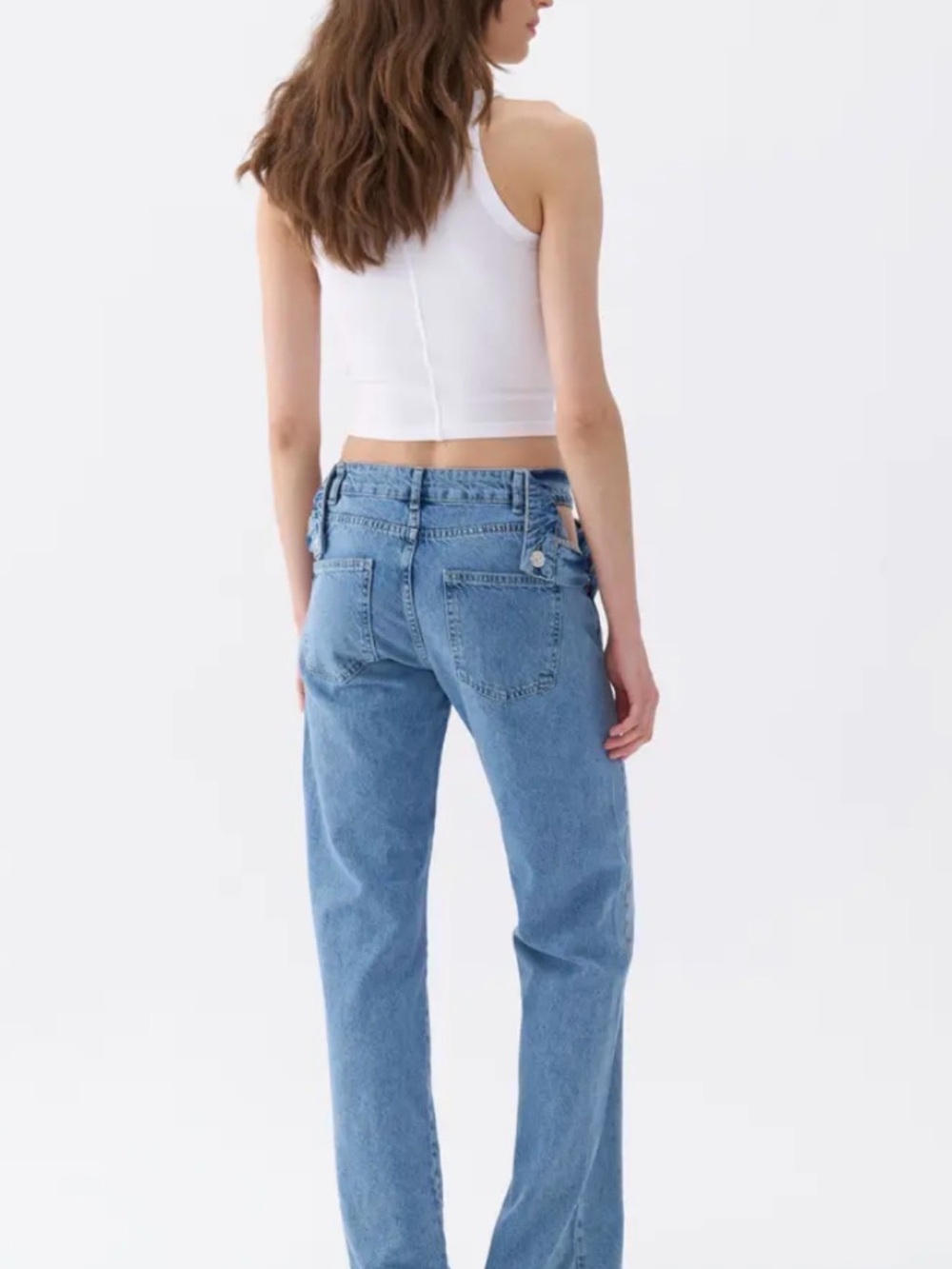 Nocturne 38 Cutout Waist High-Rise Light Blue Jeans - Women - Picture 2 of 8